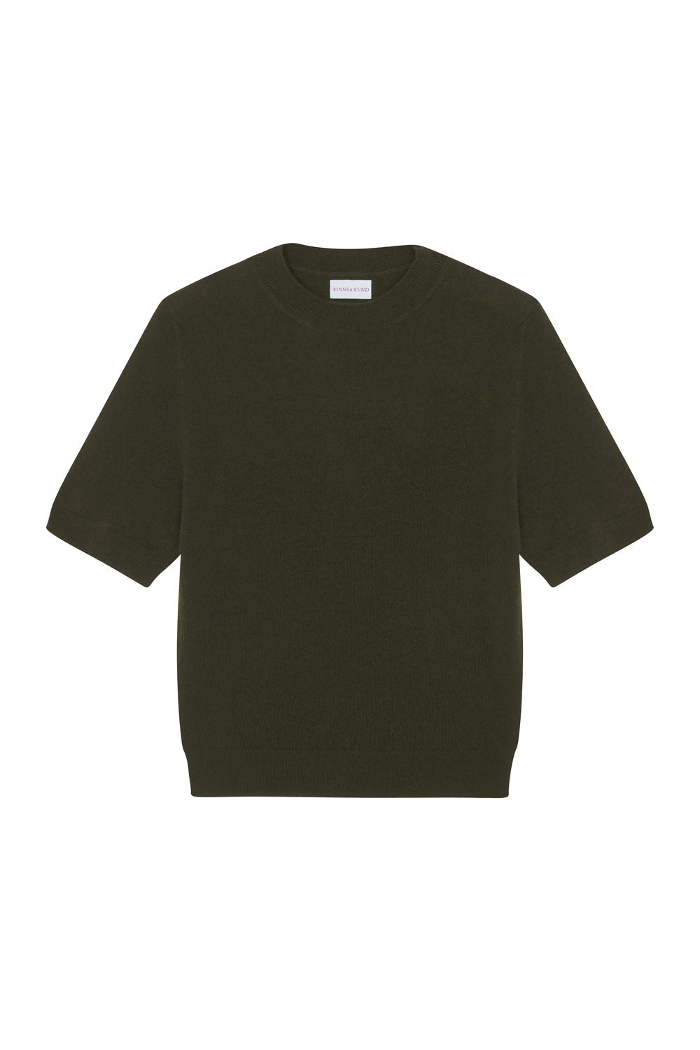 Khaki cashmere t-shirt for women | Jeanette | Linnea Lund