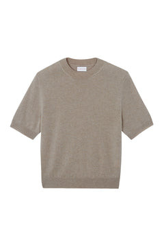 Light brown cashmere t-shirt for women | Jeanette | Linnea Lund