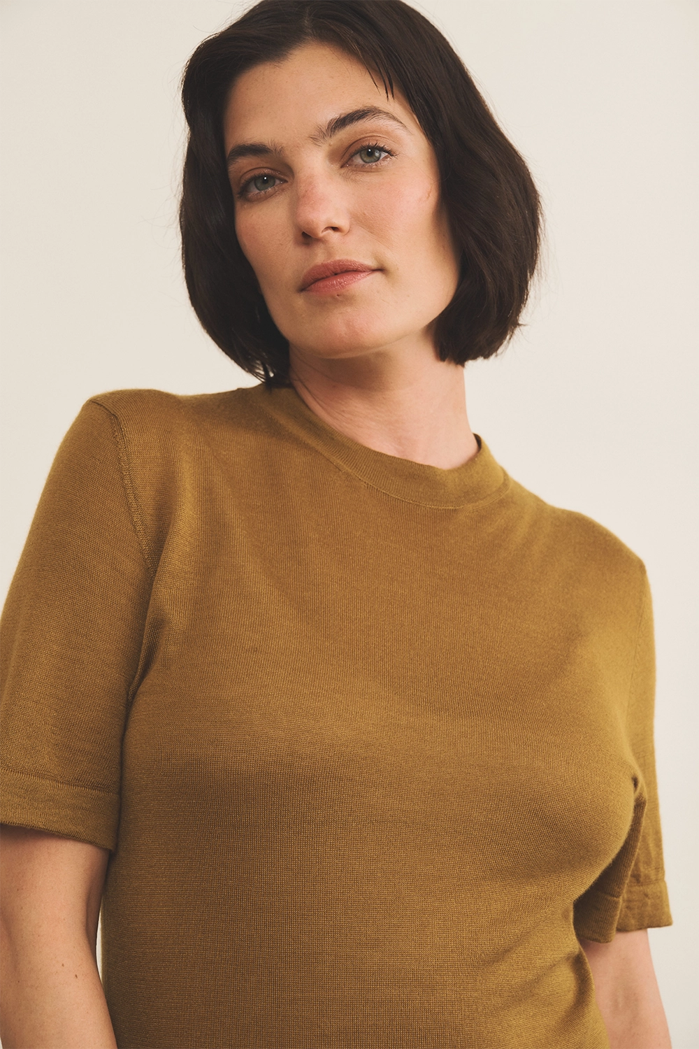 bronze color cashmere dress women - focus | Juliana | Linnea Lund