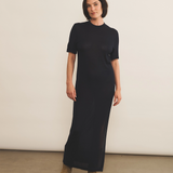 dark blue cashmere dress women - front view | Juliana | Linnea Lund