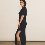 dark blue cashmere dress women - side view | Juliana | Linnea Lund