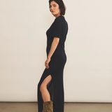 dark blue cashmere dress women - side view | Juliana | Linnea Lund