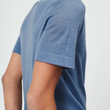 Blue men Cashmere Tee-shirt - side view | Julien | Linnea Lund