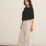 black cashmere tee shirt women - side view | Julius | Linnea Lund