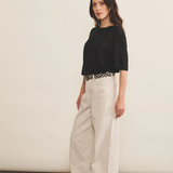 black cashmere tee shirt women - side view | Julius | Linnea Lund