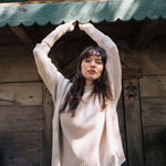 Beige oversized cashmere sweater for women | Kajsa | Linnea Lund