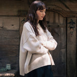 Beige oversized cashmere sweater for women | Kajsa | Linnea Lund