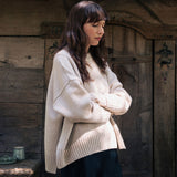 Beige oversized cashmere sweater for women | Kajsa | Linnea Lund