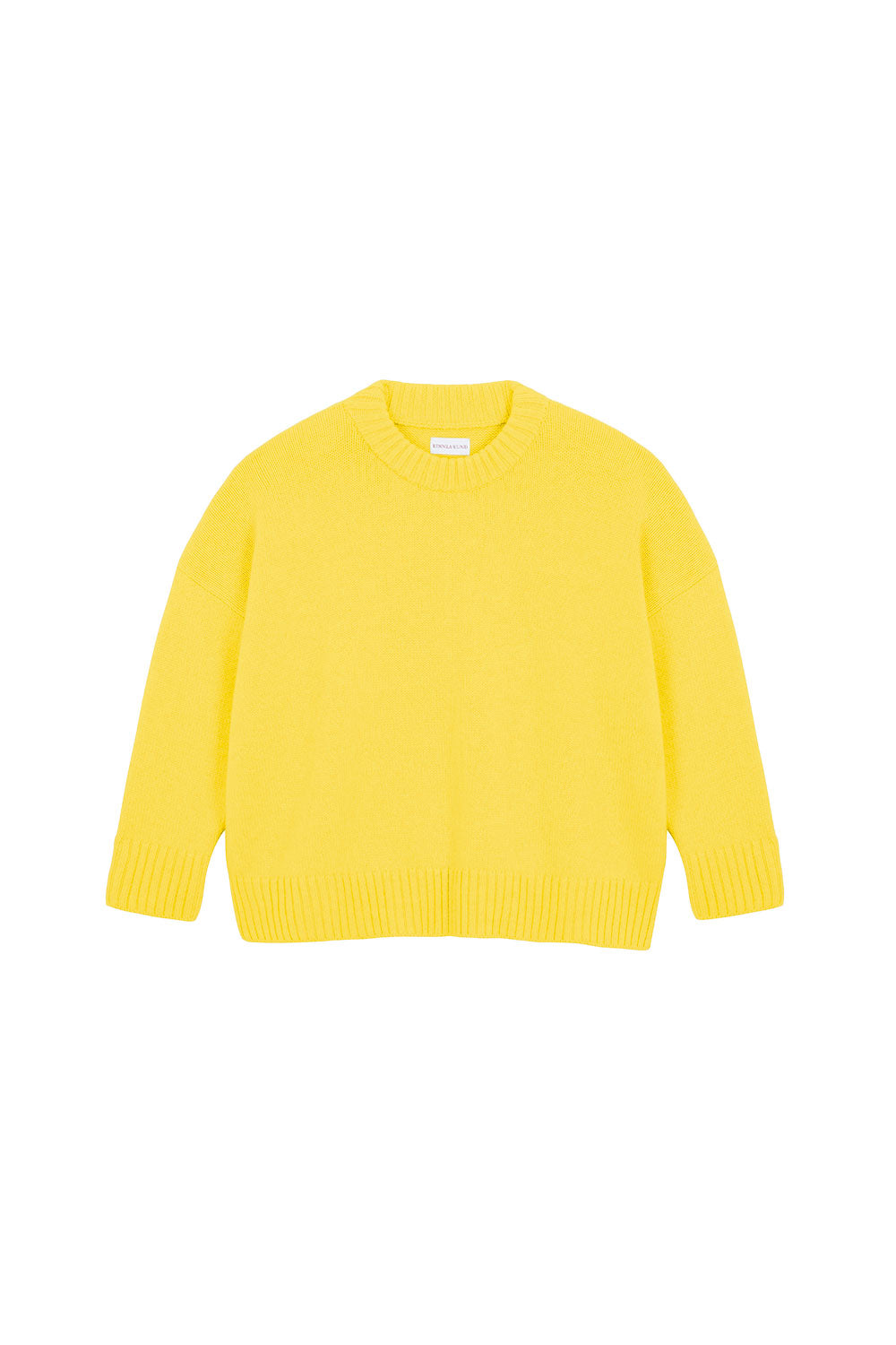 Bright yellow oversized cashmere sweater for women | Kajsa | Linnea Lund