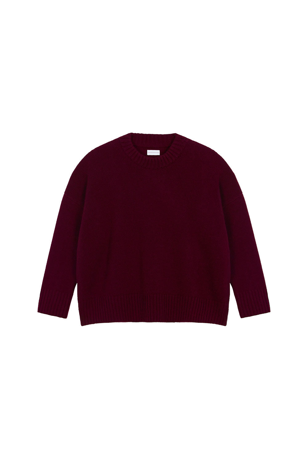 Burgundy oversized cashmere sweater for women | Kajsa | Linnea Lund