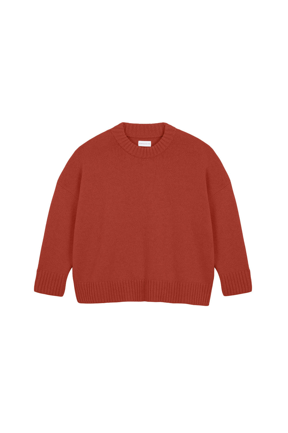Ocher red oversized cashmere sweater for women | Kajsa | Linnea Lund