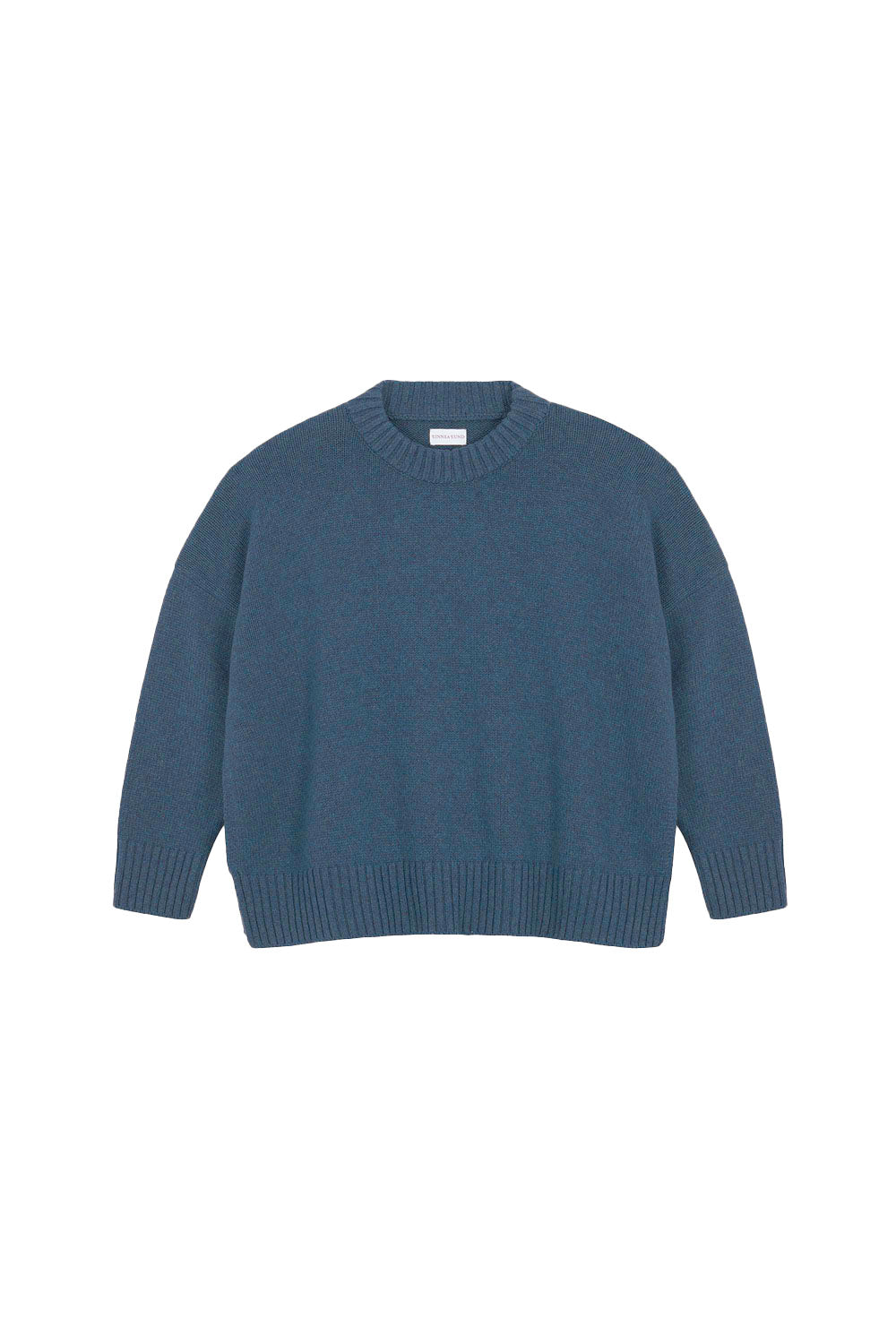 Denim blue oversized cashmere sweater for women | Kajsa | Linnea Lund