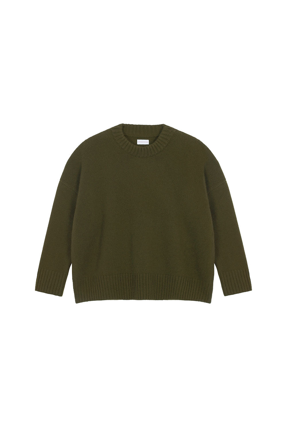 Khaki oversized cashmere sweater for women | Kajsa | Linnea Lund