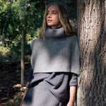 Grey cashmere collar women - worn | Kate | Linnea Lund