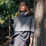 Grey cashmere collar women - worn | Kate | Linnea Lund