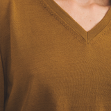 bronze color cashmere tee shirt women - focus | Magnus | Linnea Lund