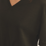 kaki cashmere tee shirt women - focus | Magnus | Linnea Lund