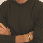 kaki cashmere sweater men - focus look | Marcel | Linnea Lund