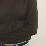 kaki cashmere sweater women - focus | Marcel | Linnea Lund