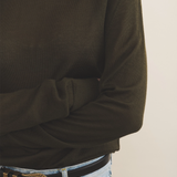 kaki cashmere sweater women - focus | Marcel | Linnea Lund