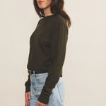 kaki cashmere sweater women - side view | Marcel | Linnea Lund