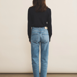 dark blue cashmere sweater women - back view | Marcel | Linnea Lund