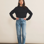 dark blue cashmere sweater women - front view | Marcel | Linnea Lund