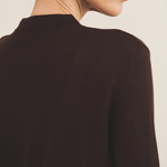 brown chocolate color cashmere tee shirt women - focus | Marcel | Linnea Lund