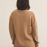 Brown cashmere sweater women - back view | Margot | Linnea Lund