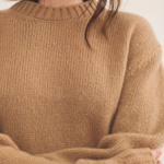 Brown cashmere sweater women - focus | Margot | Linnea Lund