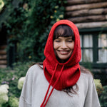 Red cashmere balaclava | Marine | Linnea Lund