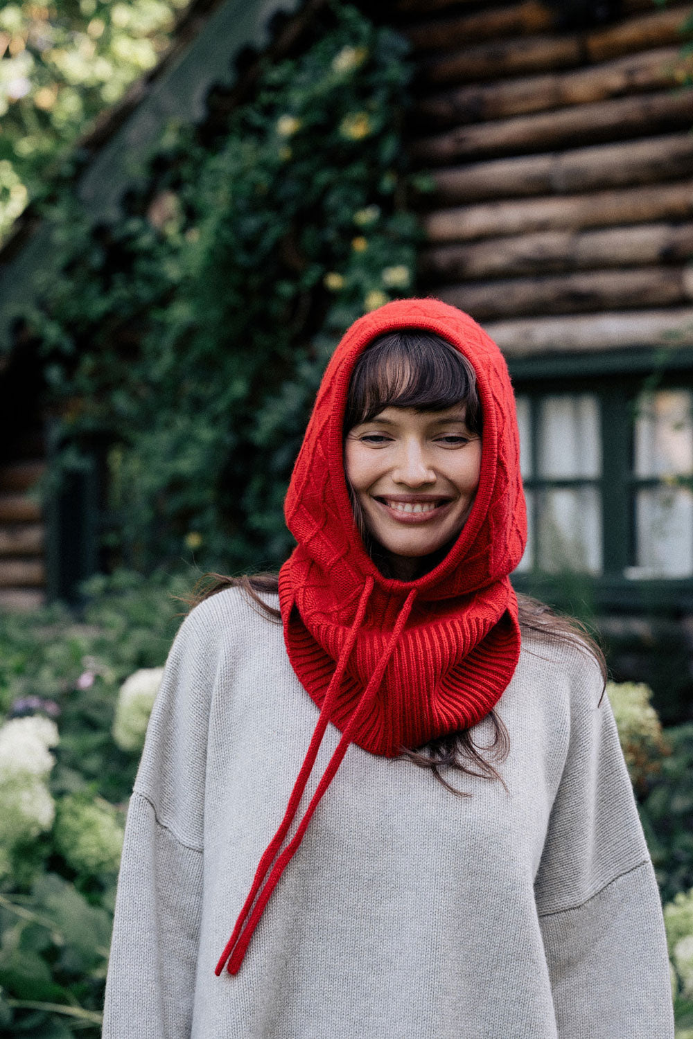 Red cashmere balaclava | Marine | Linnea Lund