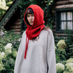 Red cashmere balaclava | Marine | Linnea Lund