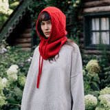 Red cashmere balaclava | Marine | Linnea Lund