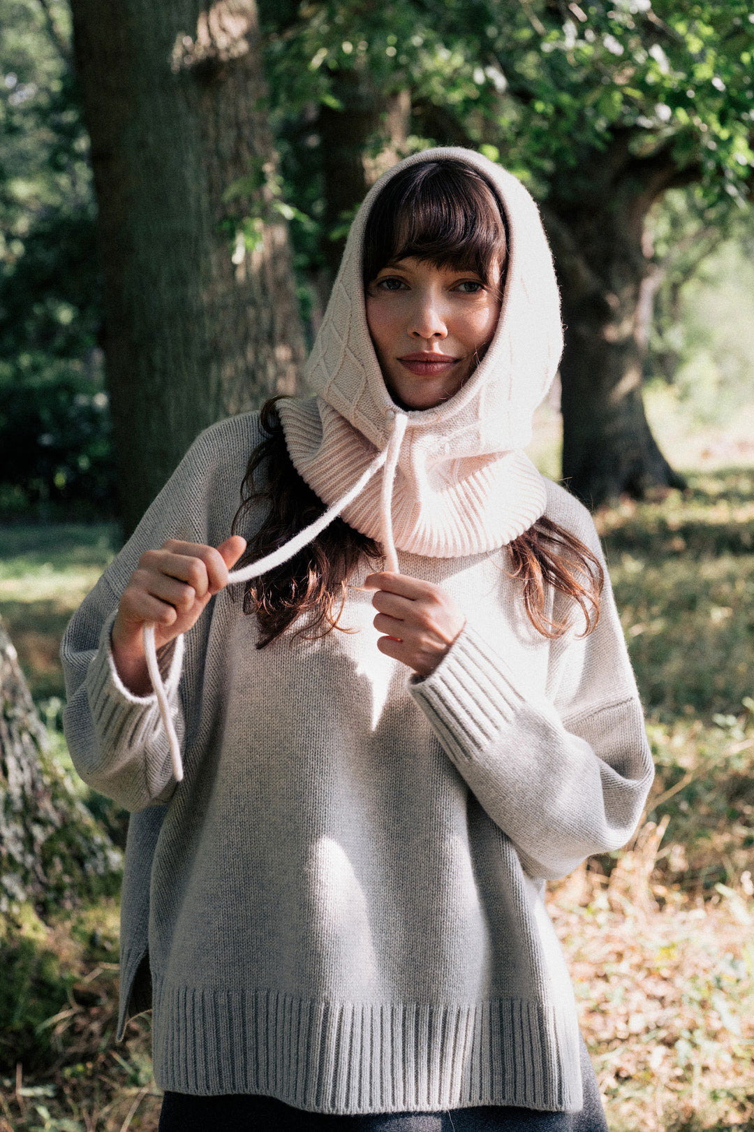Powder pink cashmere balaclava | Marine | Linnea Lund