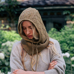 Ocher green cashmere balaclava | Marine | Linnea Lund