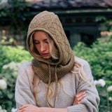 Ocher green cashmere balaclava | Marine | Linnea Lund