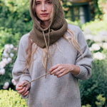 Ocher green cashmere balaclava | Marine | Linnea Lund