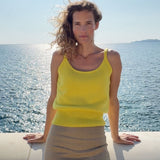 flash yellow cashmere top women | Maud | Linnea Lund