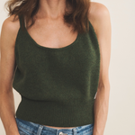 Dark green cashmere top women - focus | Maud | Linnea Lund