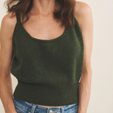 Dark green cashmere top women - focus | Maud | Linnea Lund
