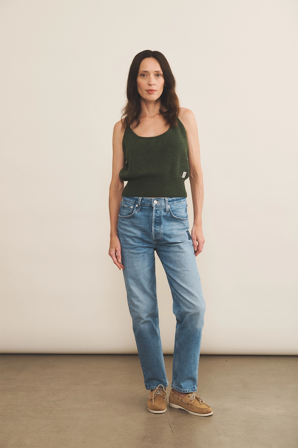 Dark green cashmere top women - look | Maud | Linnea Lund