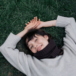 dark brown ribbed cashmere collar - ook | Maya | Linnea Lund