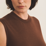 brown chocolate cashmere dress women - focus | Mia | Linnea Lund