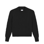 Black cable knit cashmere sweater for women | Mila | Linnea Lund