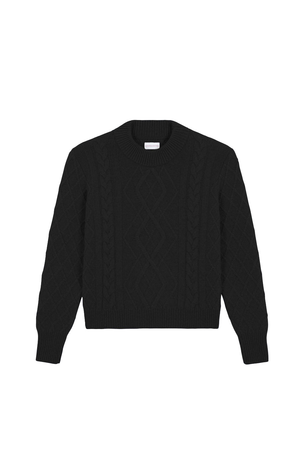 Black cable knit cashmere sweater for women | Mila | Linnea Lund