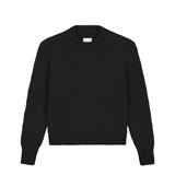 Black cable knit cashmere sweater for women | Mila | Linnea Lund