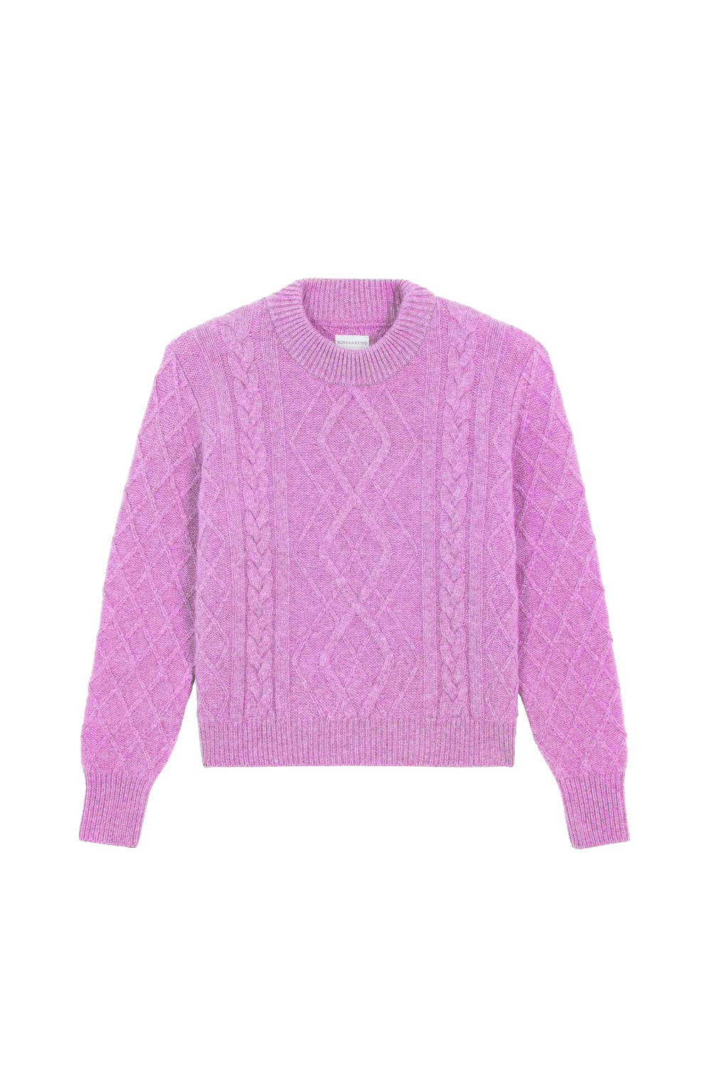 Pink cable knit cashmere sweater for women | Mila | Linnea Lund