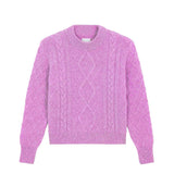 Pink cable knit cashmere sweater for women | Mila | Linnea Lund