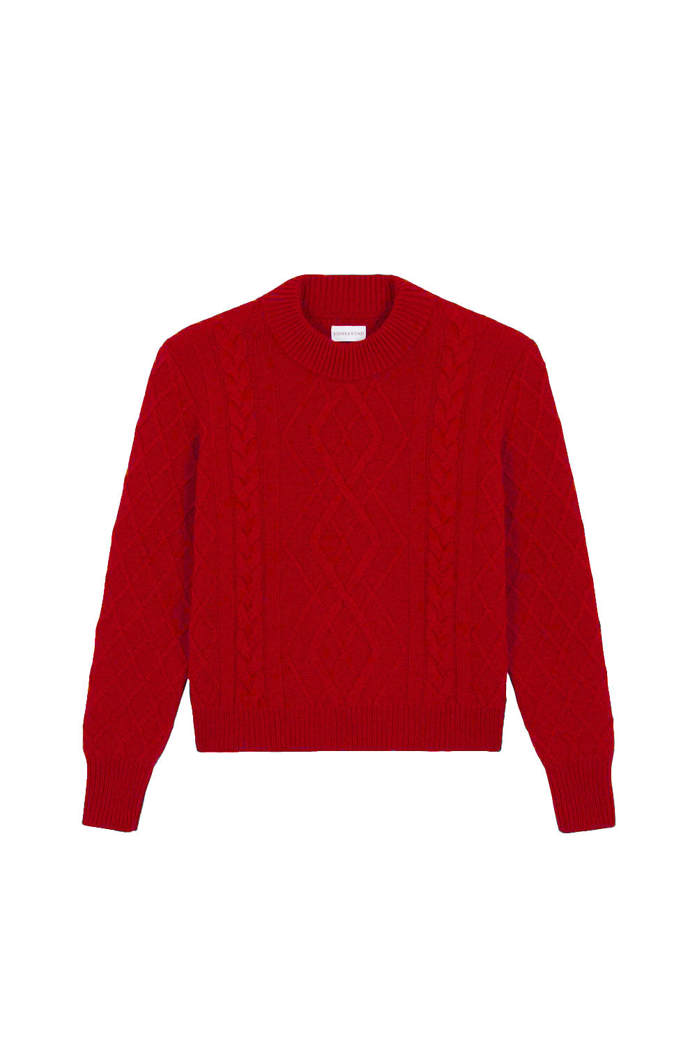 Red cable knit cashmere sweater for women | Mila | Linnea Lund